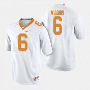Men Tennessee #6 Shaq Wiggins White College Football Jersey 531969-501