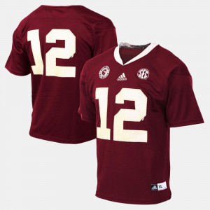 Youth(Kids) Texas A&M #12 Maroon College Football Jersey 957610-284