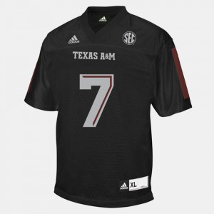 Mens A&M #7 Kenny Hill Black College Football Jersey 487971-628