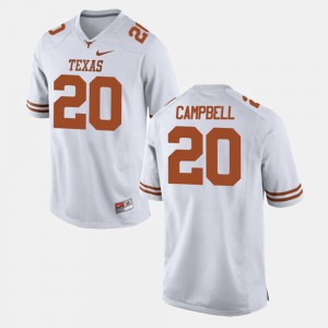 Mens University of Texas #20 Earl Campbell White College Football Jersey 771174-408