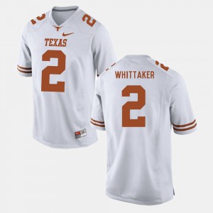 For Men Longhorns #2 Fozzy Whittaker White College Football Jersey 592659-571