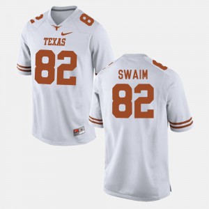 Men University of Texas #82 Geoff Swaim White College Football Jersey 696099-995