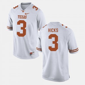 Men's Texas Longhorns #3 Jordan Hicks White College Football Jersey 142512-892