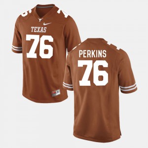 For Men Texas Longhorns #76 Kent Perkins Burnt Orange College Football Jersey 552541-226