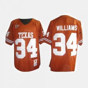 For Men Longhorns #34 Ricky Williams Orange College Football Jersey 207116-129