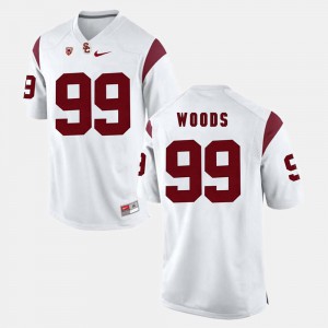 For Men's USC #99 Antwaun Woods White Pac-12 Game Jersey 986947-718