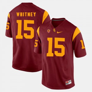 Mens Trojans #15 Isaac Whitney Red Pac-12 Game Jersey 927898-579