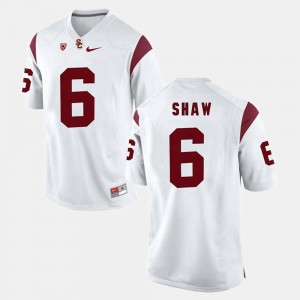 For Men USC #6 Josh Shaw White Pac-12 Game Jersey 452616-501