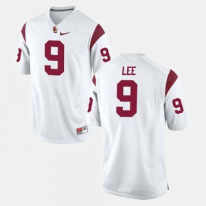Mens USC Trojan #9 Marqise Lee White College Football Jersey 117217-177