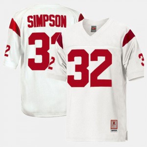 Youth USC #32 O.J. Simpson White College Football Jersey 139573-354