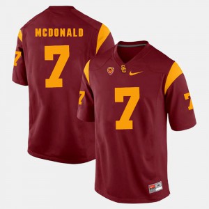 Mens USC #7 T.J. McDonald Red Pac-12 Game Jersey 784879-751