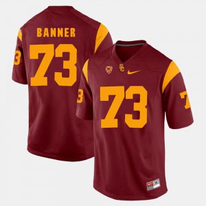 Mens USC Trojan #73 Zach Banner Red Pac-12 Game Jersey 745786-729