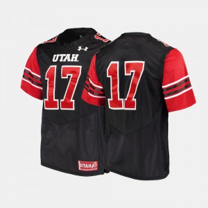 Men Utah #17 Black College Football Jersey 652845-663