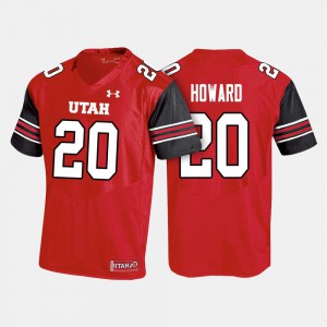 For Men Utes #20 Jordan Howard Red College Football Jersey 429799-561