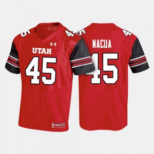 Men's Utah #45 Samson Nacua Red College Football Jersey 837975-188