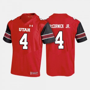Mens Utah #4 Troy McCormick Jr. Red College Football Jersey 969927-680