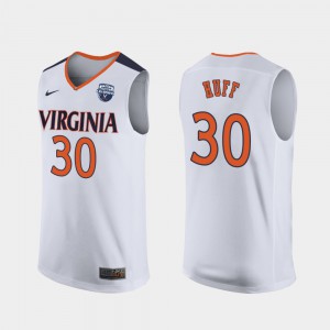 For Men's Cavaliers #30 Jay Huff White 2019 Men's Basketball Champions Jersey 666105-497