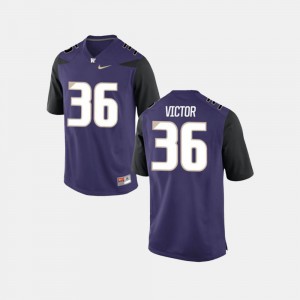 Men's Washington Huskies #36 Azeem Victor Purple College Football Jersey 439396-941