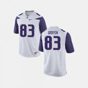 For Men Washington #83 Connor Griffin White College Football Jersey 478097-993