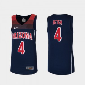 For Kids Arizona Wildcats #4 Chase Jeter Navy Replica College Basketball Jersey 445846-492
