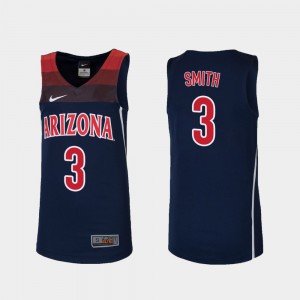 For Kids Arizona Wildcats #3 Dylan Smith Navy Replica College Basketball Jersey 522775-286