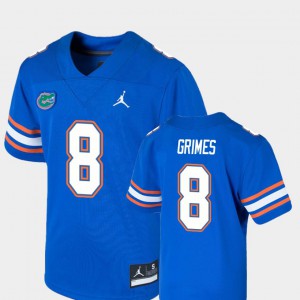 Youth(Kids) Gators #8 Trevon Grimes Royal Game College Football Jersey 444908-715