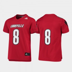 Kids Louisville Cardinals #8 Red Replica Football Jersey 711754-248