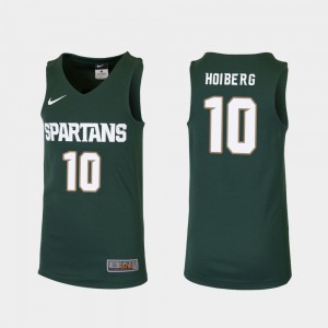For Kids Spartans #10 Jack Hoiberg Green Replica College Basketball Jersey 987500-266