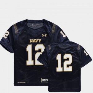 Kids Midshipmen #12 Navy College Football Finished Replica Jersey 270352-518