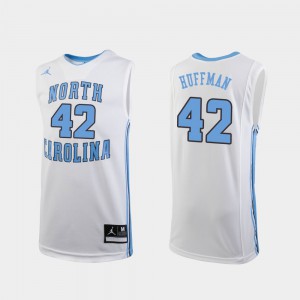 Kids North Carolina Tar Heels #42 Brandon Huffman White Replica College Basketball Jersey 389596-429