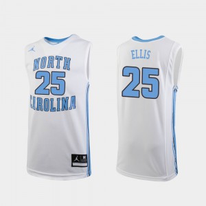 Youth UNC Tar Heels #25 Caleb Ellis White Replica College Basketball Jersey 939552-562