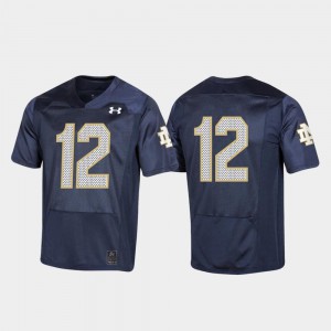 Youth Notre Dame Fighting Irish #12 Navy 150th Anniversary College Football Jersey 569745-372