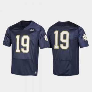 For Kids ND #19 Navy Replica Jersey 440465-884