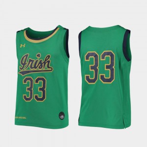 Kids Irish #33 Kelly Green Replica College Basketball Jersey 771056-516