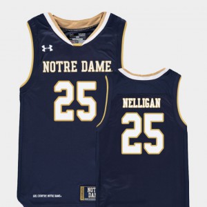 Kids Notre Dame #25 Liam Nelligan Navy Replica College Basketball Jersey 198484-742