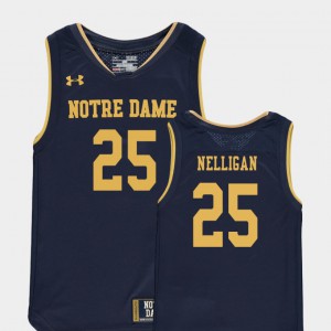 Kids ND #25 Liam Nelligan Navy Replica College Basketball Special Games Jersey 545592-366