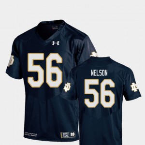 Youth Notre Dame #56 Quenton Nelson Navy College Football Replica Jersey 774333-135