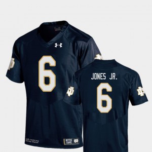 Youth(Kids) University of Notre Dame #6 Tony Jones Jr. Navy College Football Replica Jersey 350788-336