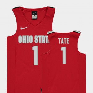 Youth(Kids) OSU Buckeyes #1 Jae'Sean Tate Red Replica College Basketball Jersey 821350-940