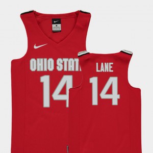 Kids Ohio State #14 Joey Lane Red Replica College Basketball Jersey 356157-186