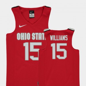 Youth Ohio State #15 Kam Williams Red Replica College Basketball Jersey 851999-125
