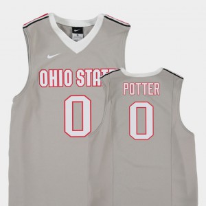Youth(Kids) OSU #0 Micah Potter Gray Replica College Basketball Jersey 948029-721