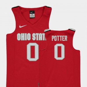 Youth OSU #0 Micah Potter Red Replica College Basketball Jersey 393881-174