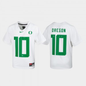 Kids University of Oregon #10 White Untouchable Football Jersey 751327-242