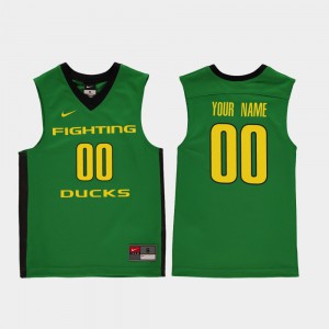 Kids Oregon Ducks #00 Green Replica College Basketball Custom Jersey 515209-284