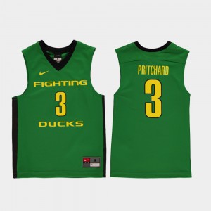 Kids Oregon Ducks #3 Payton Pritchard Green Replica College Basketball Jersey 347897-663