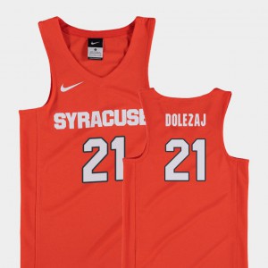 Kids Syracuse University #21 Marek Dolezaj Orange Replica College Basketball Jersey 400797-465