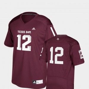 Youth(Kids) Texas A&M University #12 Maroon College Football Replica Jersey 748960-421