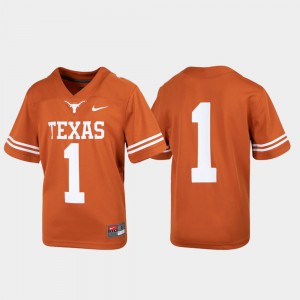 For Kids UT #1 Texas Orange Untouchable Football Jersey 528658-384