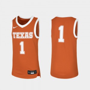 Kids UT #1 Orange Replica Basketball Jersey 319048-498